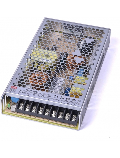 mean well alimentatore ac dc   enclosed rsp 200 12 pfc 200w 12v 16.7a 1465