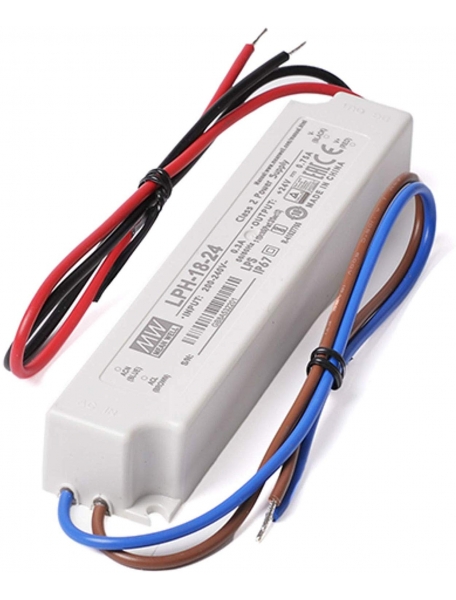alimentatore led  mean well lph 18 24 18w 24v impermeabile ip67 1575