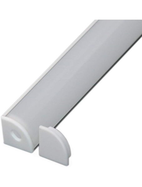 profilo in alluminio angolare 1616 curvato 2 metri cover opaca 2160
