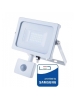 v tac faro led vt 20 s  superslim chip samsung 20w ip65 luce calda 3000k con sensore di  movimento e creuscolare sku 448