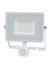 v tac faro led vt 30 s superslim chip samsung 30w ip65 luce calda 3000k con sensore di movimento e creuscolare sku 457