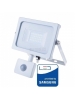 v tac faro led vt 50 s superslim chip samsung 50w ip65 luce calda 3000k con sensore di movimento e creuscolare sku 466