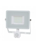 v tac faro led vt 50 s superslim chip samsung 50w ip65 luce calda 3000k con sensore di movimento e creuscolare sku 466