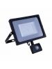 v tac faro led vt 20 s superslim nero chip samsung 20w ip65 luce calda 3000k con sensore di movimento e creuscolare sku 451