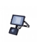 v tac faro led vt 30 s superslim nero chip samsung 30w ip65 luce calda 3000k con sensore di movimento e creuscolare sku 460