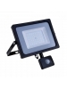v tac faro led vt 30 s superslim nero chip samsung 30w ip65 luce calda 3000k con sensore di movimento e creuscolare sku 460