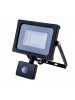 v tac faro led vt 30 s superslim nero chip samsung 30w ip65 luce calda 3000k con sensore di movimento e creuscolare sku 460