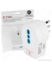 v tac adattatore singolo con protezione contro le sovratensioni  colore bianco con spina italiana 16a sku 8832