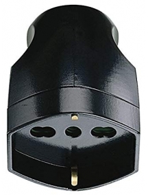 faeg 20617 presa volante schuko bipasso p40 2p+t 10a 16a nera fg20617