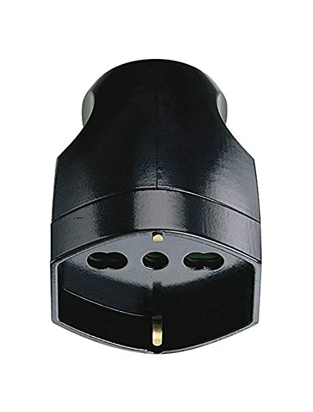 faeg 20617 presa volante schuko bipasso p40 2p+t 10a 16a nera fg20617
