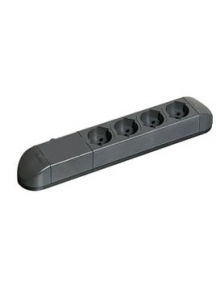 faeg 19704 multipresa senza cavo con 4 prese schuko bipasso 2p+t 16a p40 nera fg 19704