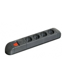 faeg 19734 multipresa universale 4 Prese 10a 16a cavo 3x1 nera con interruttore fg19734