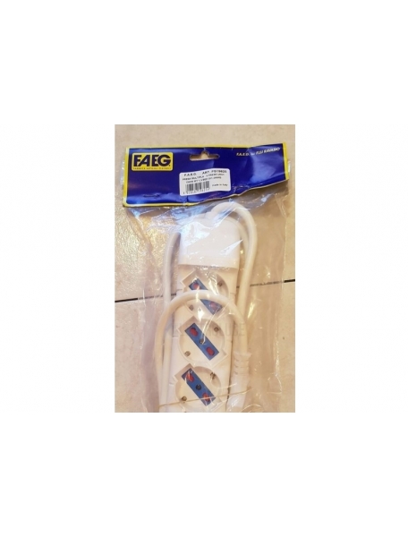 faeg 19623 multipresa universale 3 prese schuko bipasso 2p+t 10a 16a p40 con cavo fg19623