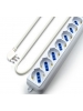 faeg 19627 multipresa universale 7 prese schuko bipasso 2p+t 10a 16a p40 con cavo fg19627