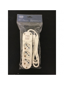 faeg 19638 multipresa universale 3 prese schuko bipasso 2p+t 10a 16a p40 con cavo 3 metri e interruttore fg19638