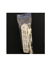 faeg 19639 multipresa universale 5 prese schuko bipasso 2p+t 10a 16a p40 con cavo 3 metri e interruttore fg19639