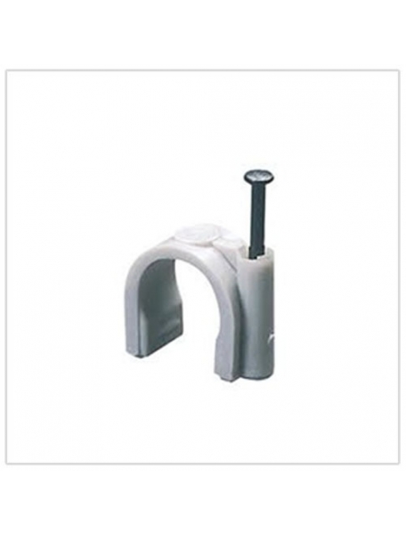 faeg 25507 graffette in plastica tonde con chiodo bianche diametro 7mm pezzi 50 fg 25507