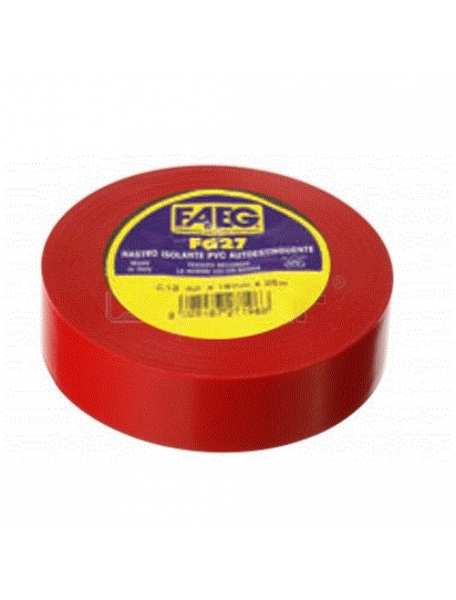 faeg 27193 nastro isolante pvc metri 25 x 19mm rosso fg 27193
