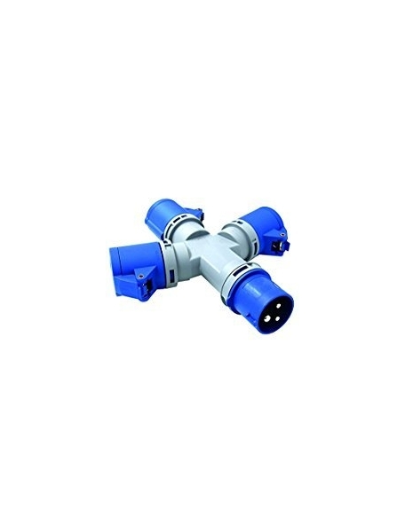 faeg 23603 moltiplicatore industriale 1 spina 2p+t 16a  3 prese 2p+t 16a ip44  fg 23603