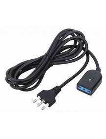 faeg 21165 cavo 5 metri 3 x 1 con spina 2 p+t 16a e presa bipasso 2p+t 10a 16a nero fg 21165