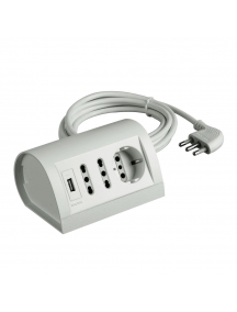 bticino multipresa da scrivania 2 bipasso 1 tedesca 2usb  bticino s3711dbu