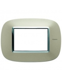 bticino placca axolute  3 moduli titanio chiaro bticino hb4803tc