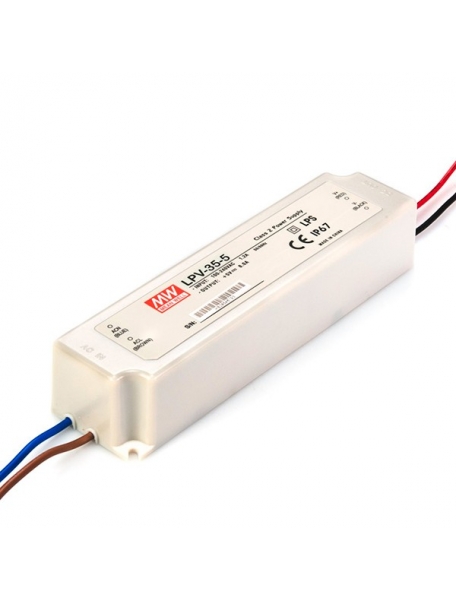 alimentatore trasformatore led driver mean well lpv 60 12 60w 12v ip67 ac dc  0595
