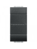 bticino livinglight pulsante unipolare 10a assiale 1 posto 1 modulo antracite  bticino l4055n