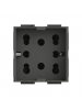 bticino living international  presa bipasso e schuko side antracite   bticino 4box 4b.l.h21