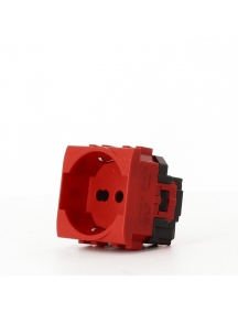 bticino living light  presa schuko bipasso 10 16a rossa 2 posti  bticino l4140/16r