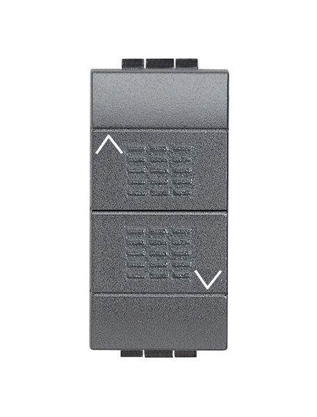 bticino living international   commutatore doppio tasto 1-0-2  assiale 1 posto bticino l4027