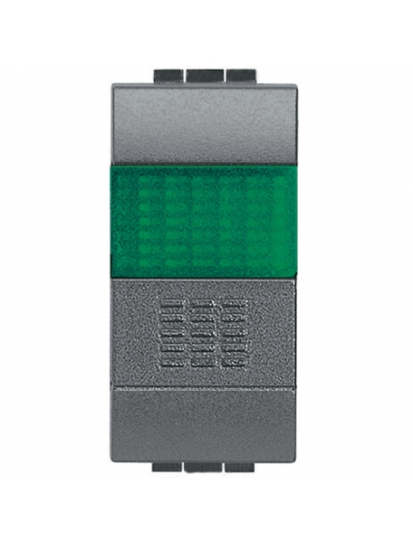bticino living international pulsante unipolare + portalampada con diffusore verde 1 posto bticino l4038v