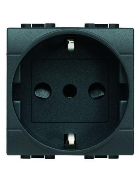 bticino living international presa schuko tedesco italiano 10a 2 posti antracite bticino l4140