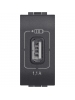 bticino living light  caricatore usb 1 posto antracite bticino l4285c1