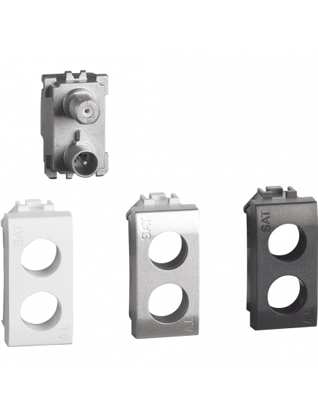 bticino living light  presa tv sat  demiscelata derivata 1 posto bticino ln4214d