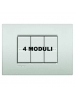 bticino living light placca 4 posti bianco perla bticino lnc4804pr
