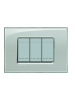 bticino  living light  placca 3 posti grigio ghiaccio bticino na4803kg