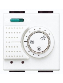 bticino living light termostato ambiente elettronico con commutatore estate  inverno 2 posti bticino n4442