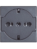 bticino axolute scura  presa schuko bipasso flat 10a 16a 2 posti bticino hs4140/16f