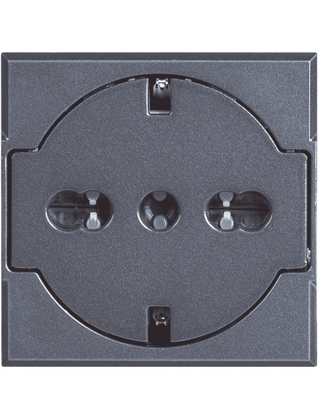 bticino axolute scura  presa schuko bipasso flat 10a 16a 2 posti bticino hs4140/16f