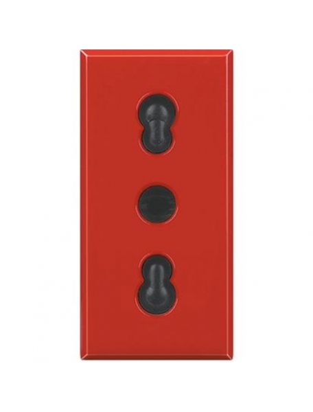 bticino axolute presa bipasso 10a 16a Rosso  bticino h4180r
