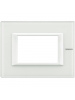 bticino axolute placca 3 moduli vetro bianco bticino ha4803vbb