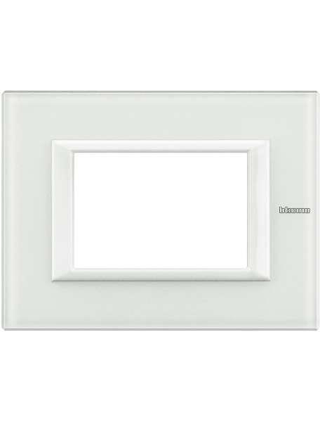 bticino axolute placca 3 moduli vetro bianco bticino ha4803vbb