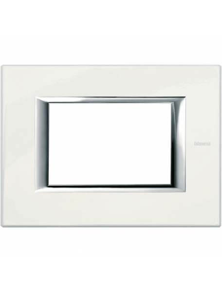 bticino axolute  placca  3 moduli bianco limoges bticino ha4803bg