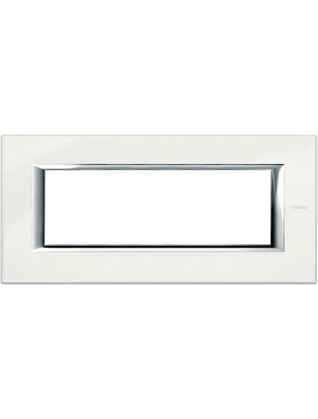 bticino axolute  placca  6 moduli bianco limoges bticino ha4806bg