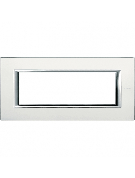 bticino axolute  placca  6 moduli specchio acidato bticino ha4806vsa