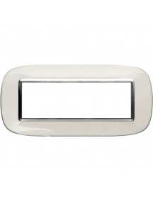 bticino axolute  placca  6 moduli bianco liquid bticino hb4806db