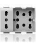 bticino matix  presa bipasso e schuko side bianca più bipasso bticino 4bx4b.am.h21.xl