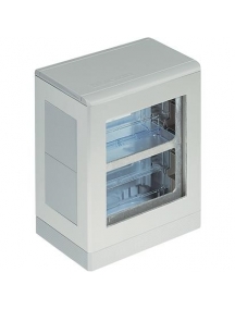 bticino   torretta bifacciale base resina/corpo alluminio - 8+8 moduli su appositi supporti bticino 150660