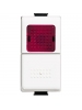 bticino matix  pulsante unipolare no 10a con diffusore rosso bticino am5057r